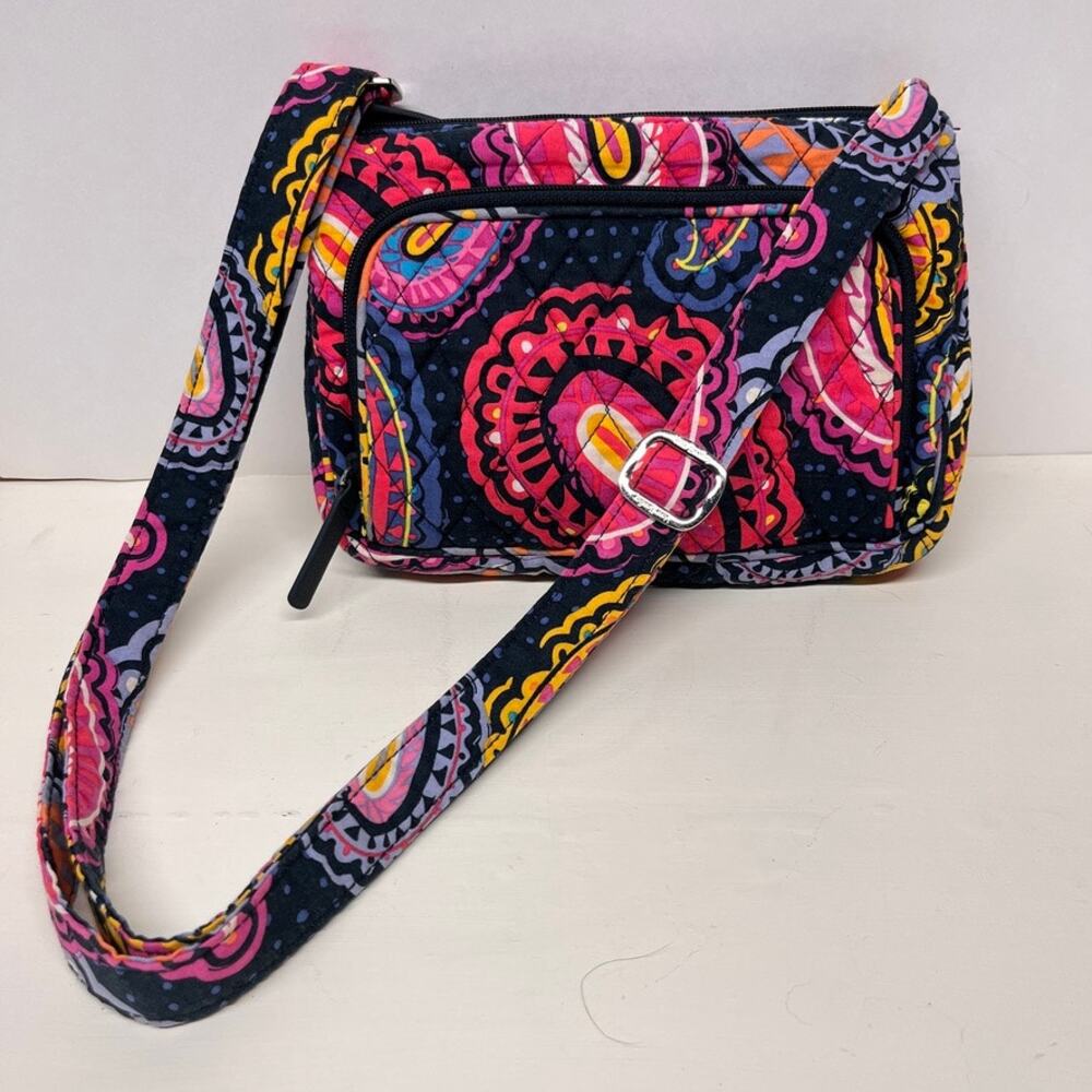 Vera Bradley Crossbody Hipster Bag Adjustable Shoulder Strap Twilight Paisley